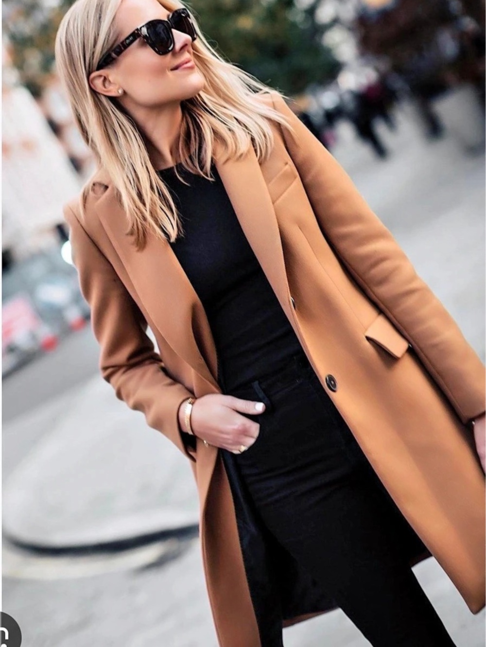 Zara Wool-blend Coat in Camel